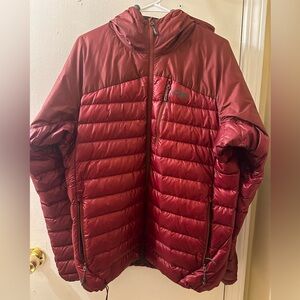 Outdoor Research Burgundy Helium Down Puffer Jacket